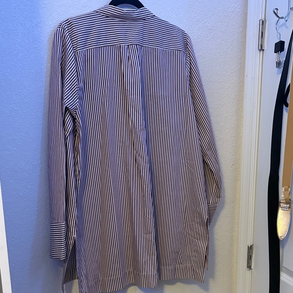 J. Jill Burgundy and Cream Striped Top - Picture 3 of 3